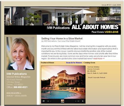 VIDEOZINE's profile picture. We provide the first and only customized Realestate Video Magazine for Realtors to send out every month to his/her clients, finally a VIDEO newsletter!