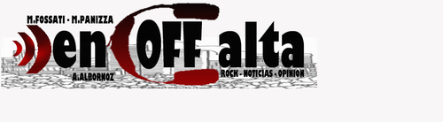 Twitter Oficial de En Off Alta - Programa de Radio: Rock y Noticias. Mariano Fossati - Martín Panizza - Alvaro Albornoz. Jueves de 21hs a 23hs por CICLOP-RADIO.