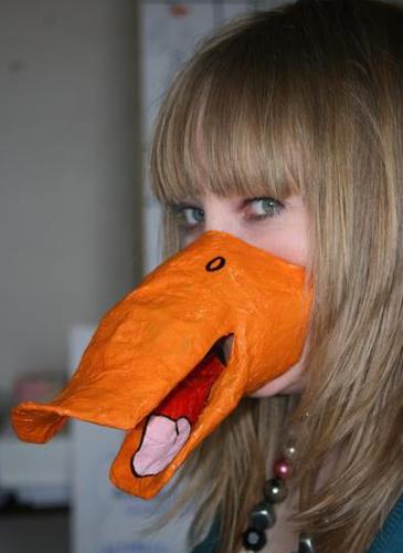 part artist, part paper mache duck...
