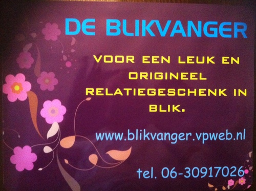 Voor een leuk en Origineel relatiegeschenk in Blik.