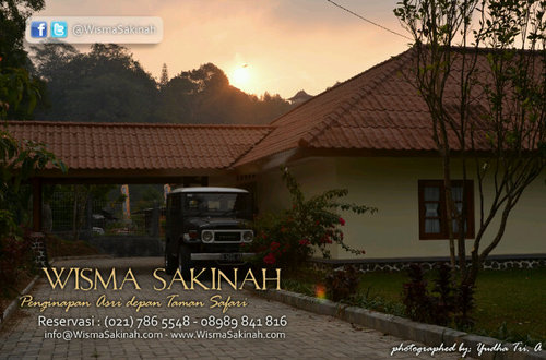 Penginapan Asri depan Taman Safari | Reservasi : 021 786 5548, 08989 841 816, info@wismasakinah.com