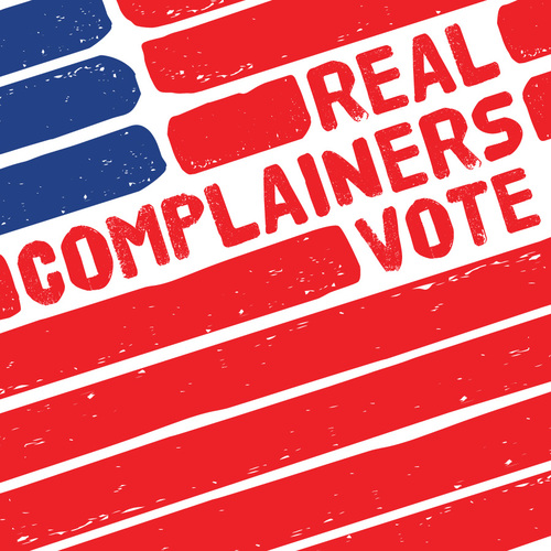 One nation of complainers, founded by malcontents, indivisible, with bitching and bellyaching for all.