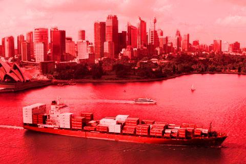 Container, Transport, Verkehr, Logistik, Hafenumschlag, Seefahrt, große Schiffe, weite Welt