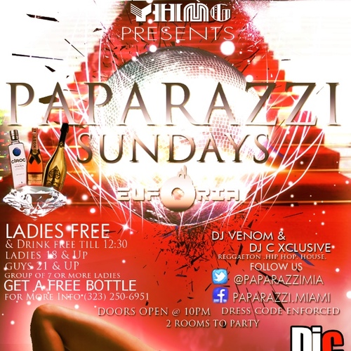 PAPARAZZIMIA's profile picture. Paparazzi Sundays @ Club Euforia makes you wish it was Sunday everyday of the week!!! 
WOMEN 18+ MEN 21+ 
FREE TILL 12AM
For More Info Call or Txt 305.417.9704