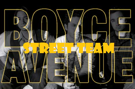 Official @BoyceAvenue International Street Team.