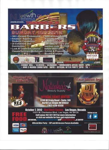 BarbersTourney's profile picture. Tournament of Barbers Competition. October 7, 2012. Las Vegas, NV. IT'S GOING DOWN!!!