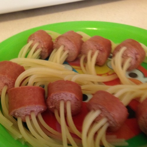 They’re spaghetti dogs, and they’re awful. Go check out @UatuBot & @WrassleBot