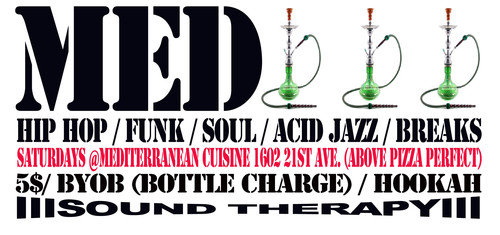 MED615's profile picture. MED @ MED CUISINE, 1602 21ST Avenue South, Nashville, TN 37212.  Every Saturday from 8-1.  BREAKS, HOOKAH, BYOB.