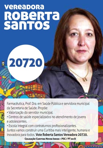 Candidata a vereadora junto com Ratinho Junior, coligação Curitiba Novas Ideias