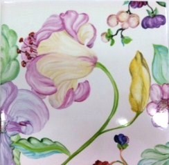 Custom handpainted tile for kitchen and bath design. Specializing in hand painted sinks