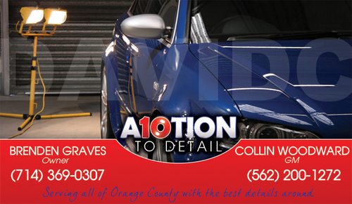Mobile Detailing Service in Orange County.  For an appointment please call Brenden Graves @ (714) 369-0307 or Collin Woodward @ (562) 200-1272