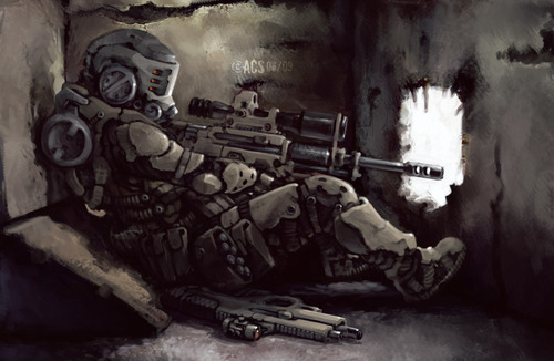 Corporate Merc. Assassin. Sniper Specialist. Demolitions Expert. Dont play well with others.
