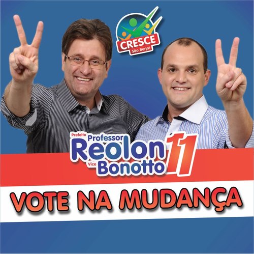 Você que é são-borjense e que deseja o crescimento da nossa cidade, está na hora da Mudança. VOTE 11
