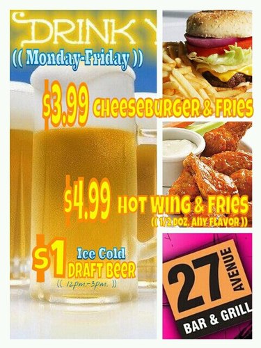 NEVER A COVER!! DJ Manage keeps it live at 27th Ave Bar spinning Hip Hop, Old School, and Top 40! Crazy Food and Drink Specials! 602-272-3146