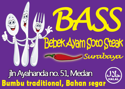 BASS ( Bebek Ayam Soto Steak )
Bumbu Tradisional Bahan Segar
FREE WIFI