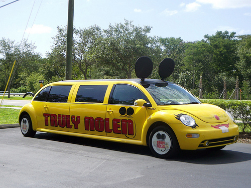 The Mouse Limosine II stretch VW Bug is traveling the east coast of U.S.A.world famous @trulynolen ears & Tails Traveling to communities & non-profit events.