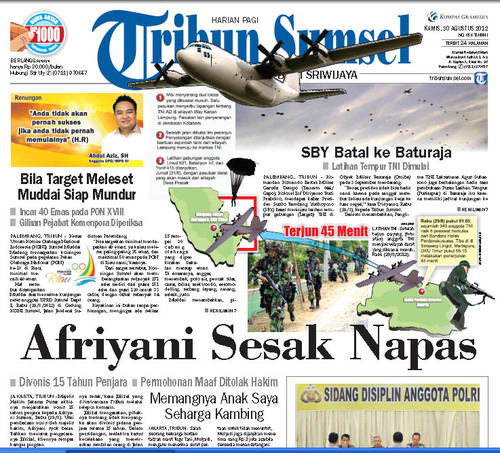 Harian Pagi Tribun Sumsel adalah koran lokal dari Kelompok Kompas Gramedia yang terbit di wilayah Sumetara Selatan.
