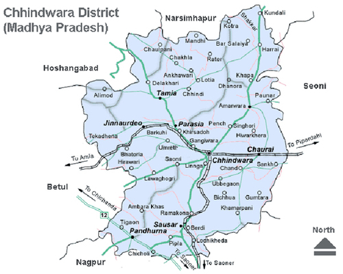 Chhindwara site, includes government, residents, business, recreation and tourism and online services.