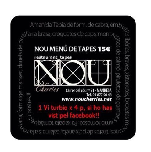 noucherries's profile picture. Restaurant de tapes des del 2006 al C/ Cós 71 bx. telf. 93 877 50 48.
SOM ELS DE SEMPRE !!!!