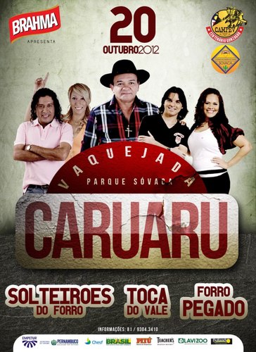 Vem ai Vaquejada Sovaca Caruaru-Pe 20 De Outubro Forro Pegado,Toca do Vale,Solteiros do Forro.