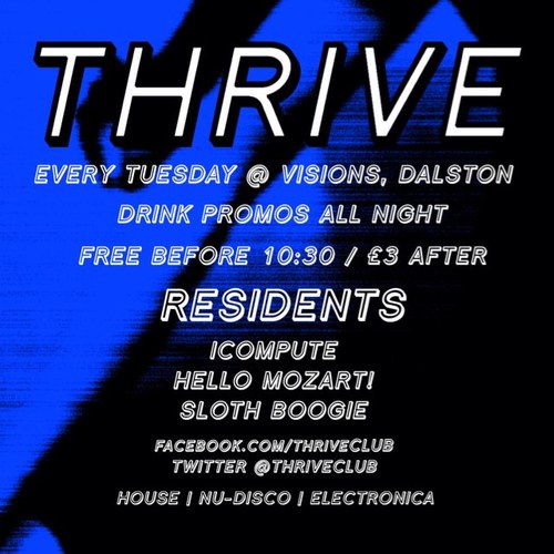 thriveclub's profile picture. Every Tuesday @ Visions Video Bar 9pm - 3am. Club night for students and creative types. Free before 10:30pm/£3 after. Drink Promos all night loooong!