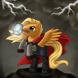 I haveth fallen from the sky to your land of Equestria.  /The writer is also the black sheep of the twitter Brony community./