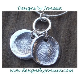 I hand make silver fingerprint jewelry using your loved one's prints. What better way to keep your loved ones close?