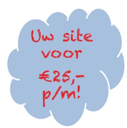 Uw website voor 25 Euro p/m inclusief BTW met bouwuwsite.nl!