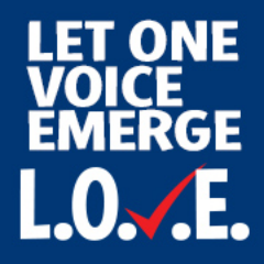 L.O.V.E - Let One Voice Emerge: a non-partisan campaign featuring @Fergie + many more partners to support the work of @VoterCenter. #LOVEVoting