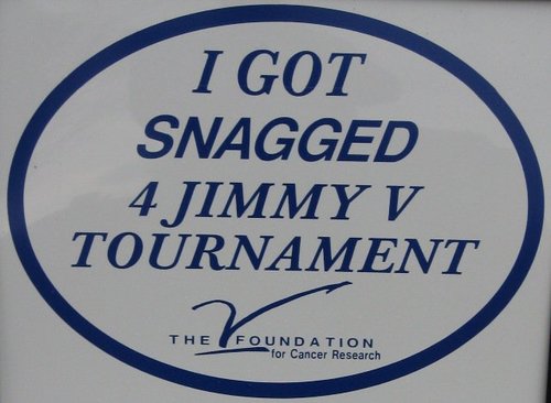 I Got Snagged 4 Jimmy V tournament is a SNAG golf tournament where teams of 4 compete to win prizes and raise money for The V Foundation for Cancer Research.