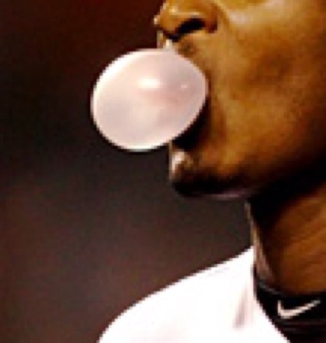 I am the bubble gum of Baltimore Orioles center fielder Adam Jones. poppin bubbles in the club!