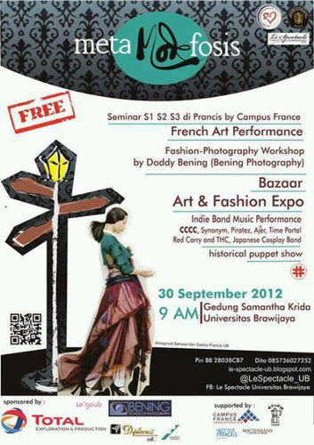 30 September 2012|Seminar pendidikan di Prancis by CampusFrance|Fashion-Photography Workshop by Doddy 'BENING Photography'|Art & Fashion Expo|FREE!!