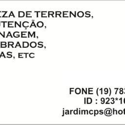 LIMPEZA DE TERRENOS , JARDINAGEM , REFORMAS , PORTÕES ELETRONICOS , ESTRUTURAS METÁLICAS ...  (19) 981626230 ID 923*10229