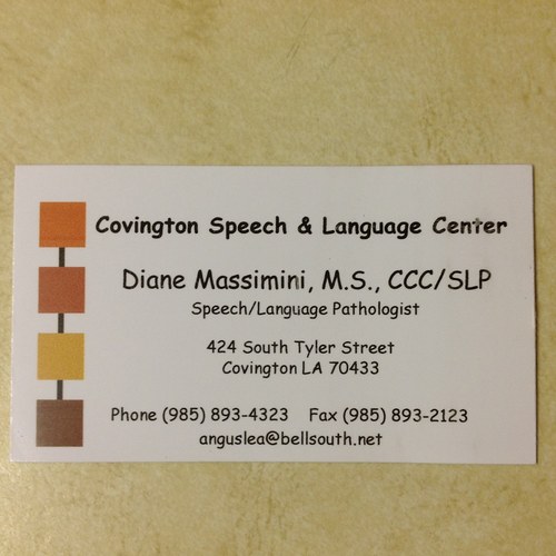 CovingtonSpeech's profile picture. Covington Speech and Language Center. Founded in1981. Specializing in evaluation and treatment of communication disorders.