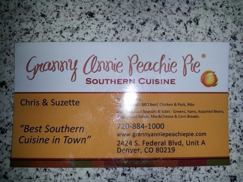 Granny Annie Peachie Pie Southern Cuisine is a homemade comfort Soul Food, BBQ, Fish and Bakery...  Stop by any time get a free sample. We Strive to Satisfy.