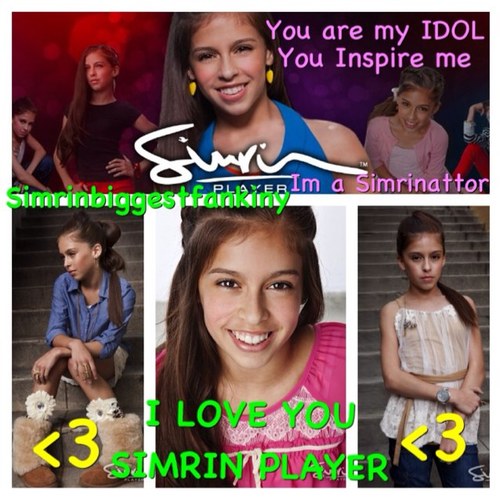 Im Simrin Biggest Fan
My Dream Is To meet Her And Dance With Simi✨
Im 14yrs Old and Im a Dancer
SIMRIN IS MY IDOL
Instagram:Simrinbiggestfankiny
ILOVEUSIMI