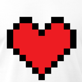 Pixel Heart Clothing Art