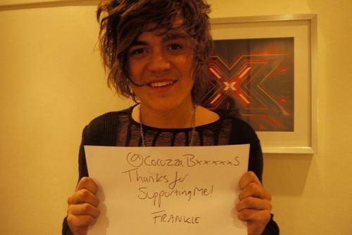 160 characters is not enough to explain my love&support for Frankie Cocozza. He followed, RT'd & tweeted me & i got a #TXFsign from him. ask for a follow back.