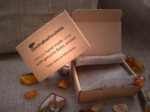 Hand made soap with Baltic amber and Hand made amber jewerly.
