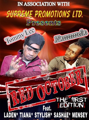 South Coast Promotion presents a red hot new party to the southcoast of jamaica... RedOctober First Edition features Jamaica's hottest new artist Tommy Lee..