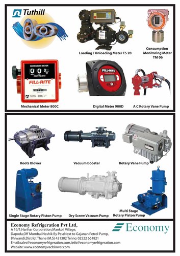 WE are engaged in distribution of Tuthill Blowers,Vacuum Pumps & Flow Meters.