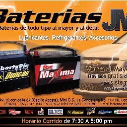 bateriasjm's profile picture. Venta al mayor y detal de todas las marcas y modelos de baterias para su vehiculo automotor, maquinaria pesada, y accesorios.