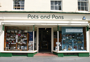 The St Andrews' branch of Pots and Pans Ltd, high quality cookware retailers.