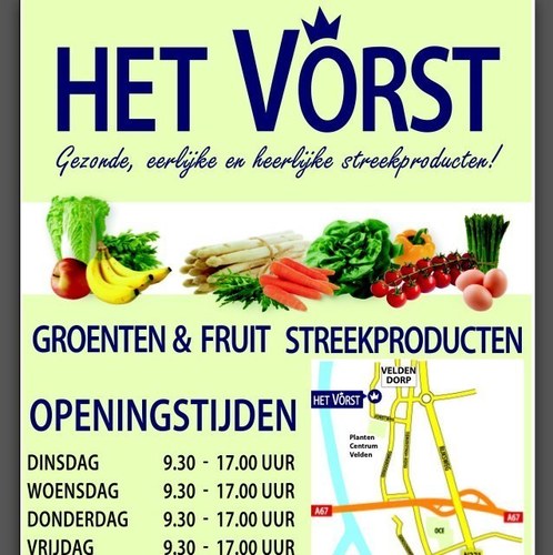 Heerlijke en eerlijke producten uit de regio. In het asperges seizoen van dinsdag t/m zondag van 9:30 tot 17 uur geopend.