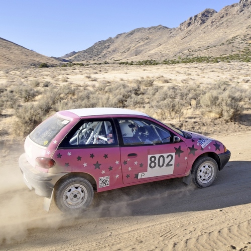 ofensus's profile picture. Rally racing a Geo Metro in the California Rally Series.
