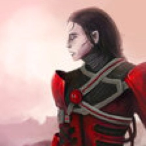 A Quarian, serving as a Marine in the Migrant Fleet. Rocketing enemies until he comes out on top.