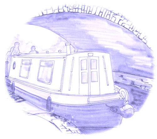 Hand made waterways inspired fused glass and wood cut prints all created on The Pod by artist Kathryn Webley