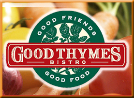 GoodThymes's profile picture. Good Thymes is comfort food with a southern twist.  Casual dining with high quality food and low prices. Specialties include Chicken Pot Pie, BBQ Ribs & more!