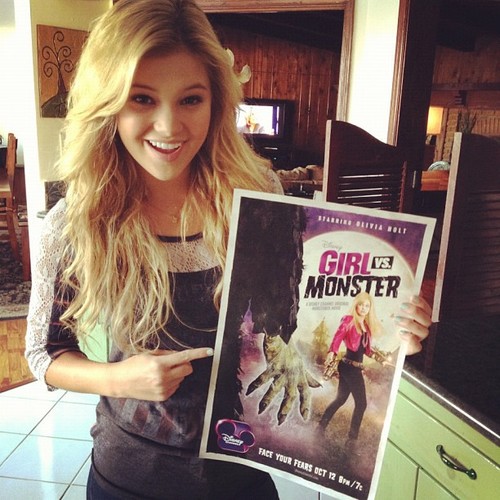 Olivia Holt Priv Page:) I'm just a girl living her dream.... Disney XD's Kickin' It DCOM Girl vs Monster (Oct. 12) instagram: realoliviaholt