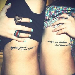 Together forever, never apart, maybe in distance, but never in heart.